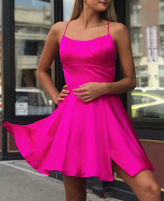 Women Satin Prom Dresses Short Cocktail Gowns Girls Homecoming Dresses Short Graduation Dress YHD127