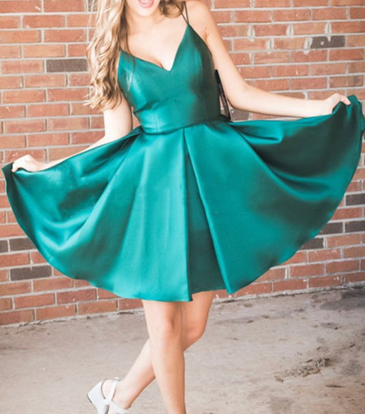 Women Satin Prom Dresses Short Cocktail Gowns Girls Homecoming Dresses Short Graduation Dress YHD142
