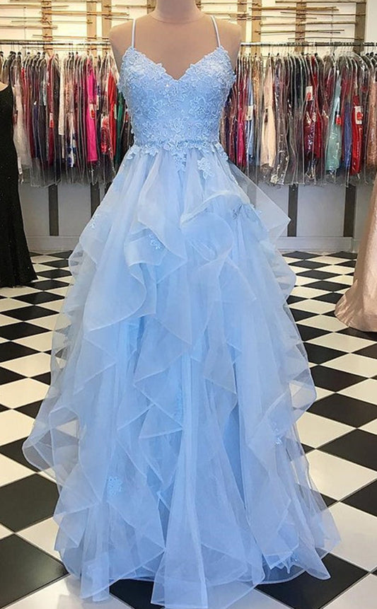 Women Lace Prom Dresses Long Appliques Evening Party Dress YPD127