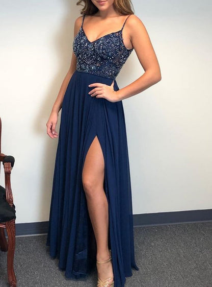 Women Beads Prom Dresses Long Evening Gowns Formal Party Dress YPD261