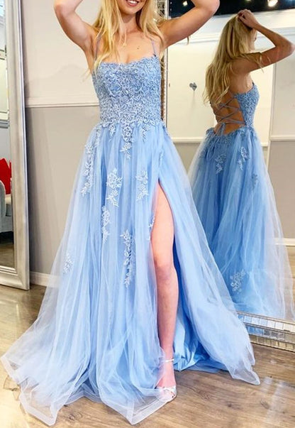 Women Lace Prom Dresses Long Appliques Evening Party Dress YPD133