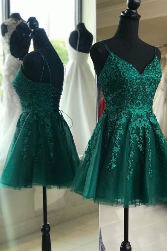 Women Lace Prom Dresses Short Cocktail Gowns Girls Appliques Homecoming Dresses Short Graduation Dress YHD052