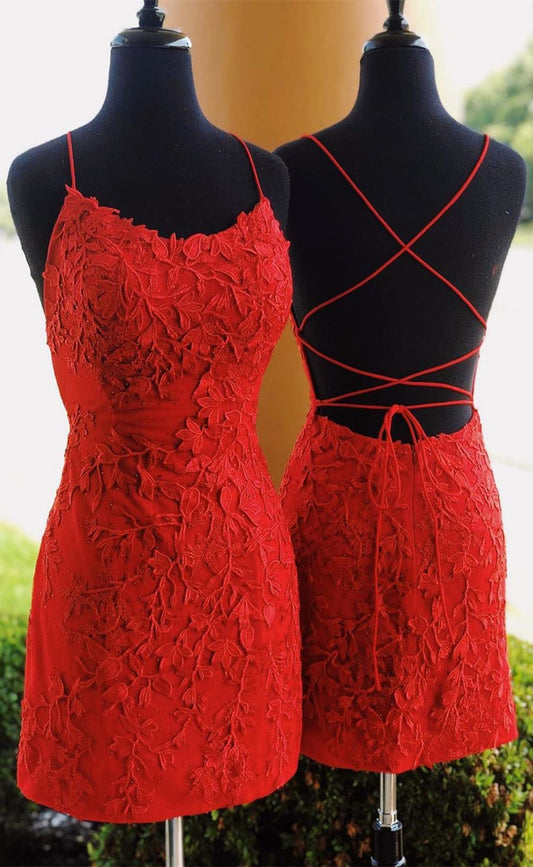Women Lace Prom Dresses Short Cocktail Gowns Girls Appliques Homecoming Dresses Short Graduation Dress YHD051