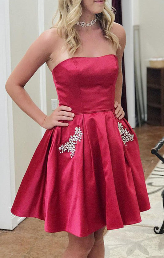 Women Beads Prom Dresses Short Cocktail Gowns Girls Homecoming Dresses Short Graduation Dress YHD064