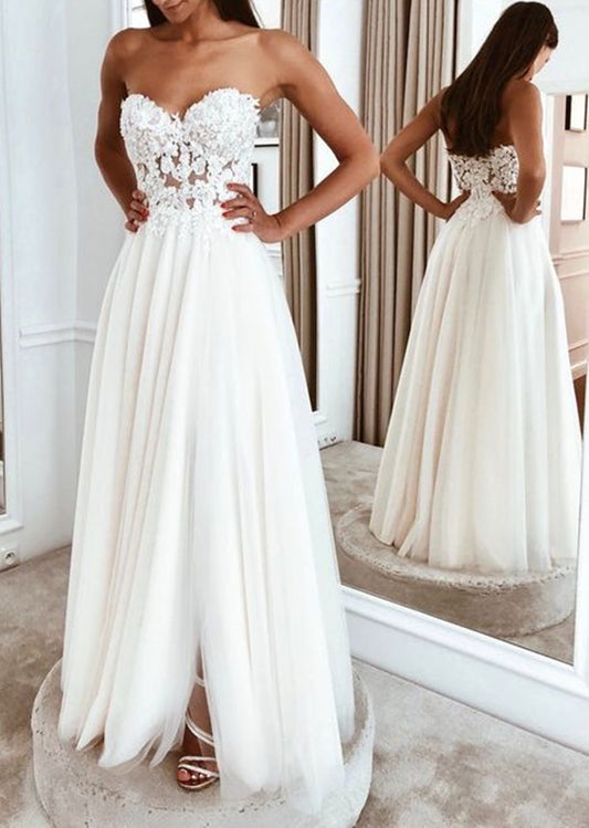 Women Lace Prom Dresses Long Appliques Evening Party Dress YPD105