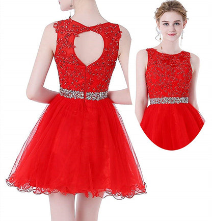 Women Lace Prom Dresses Short Cocktail Gowns Girls Homecoming Dresses Short Graduation Dress YHD130