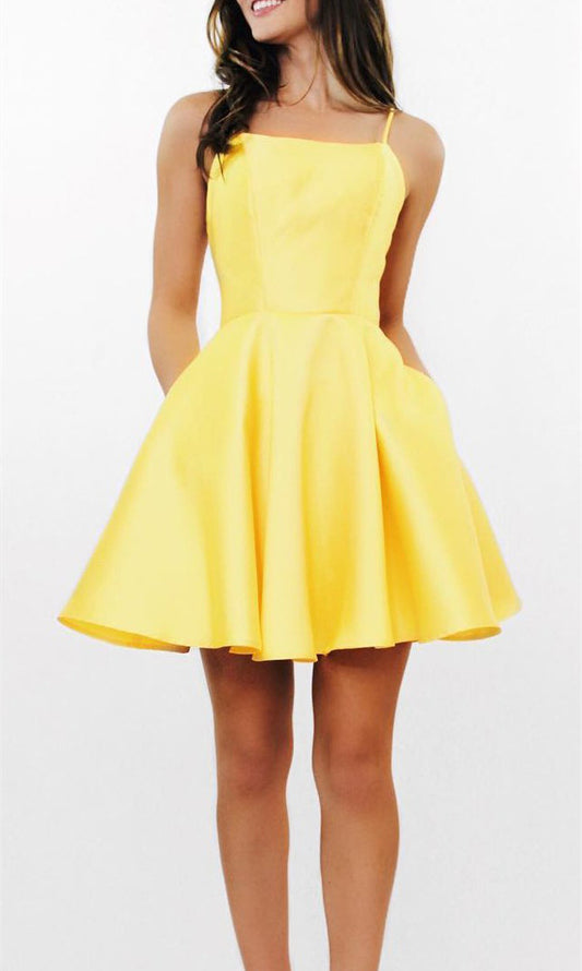 Women Satin Prom Dresses Short Cocktail Gowns Girls Homecoming Dresses Short Graduation Dress YHD123