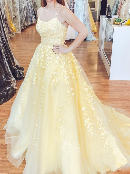 Women Lace Prom Dresses Long Appliques Evening Party Dress YPD156
